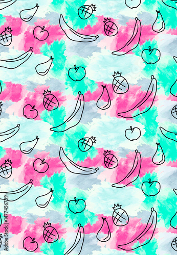 Fototapeta Naklejka Na Ścianę i Meble -  Patter Spring Summer seamlesss fo fashion