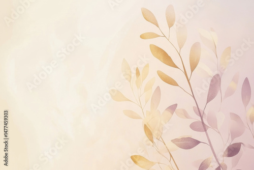 Golden and purple leaves creating a soft and elegant background