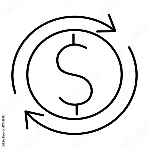 money flow icon vector illustration concept