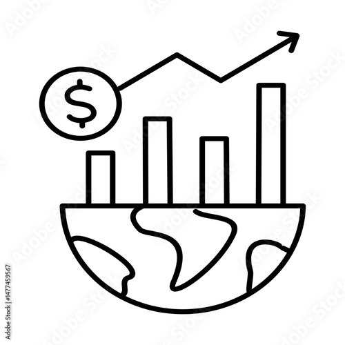 development economic icon vector illustration concept