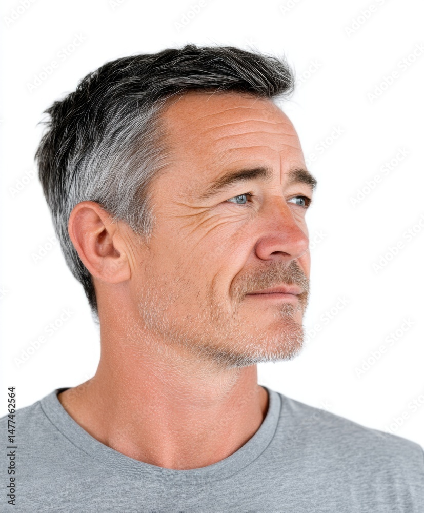 Obraz premium Elegant Middle-Aged Man with Confident Expression