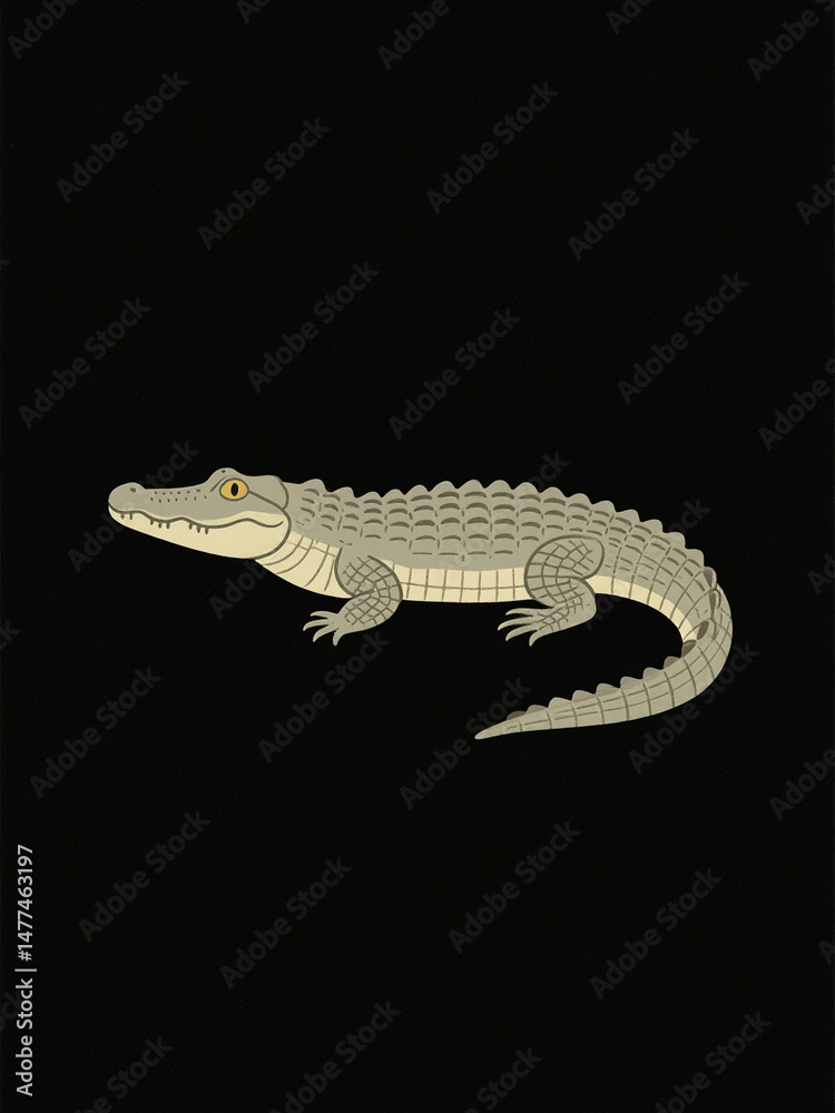 Naklejka premium lizard on a black background
