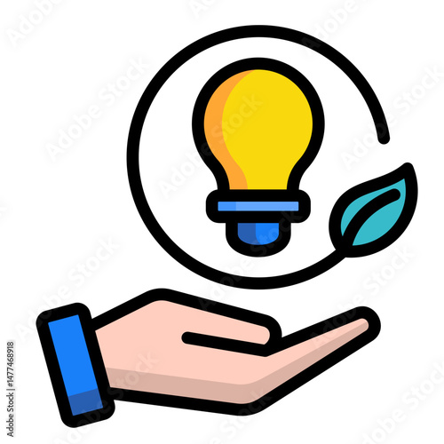 Energy Efficiency  Icon Element For Design	