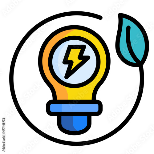 Renewable Energy  Icon Element For Design	