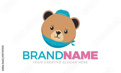 Bear Mascot Logo for Kids Product or Brand