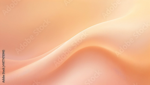 An abstract, soft, and gentle wave of peach-toned fabric creates a sense of flow. evoking a feeling of serene softness and elegant simplicity.