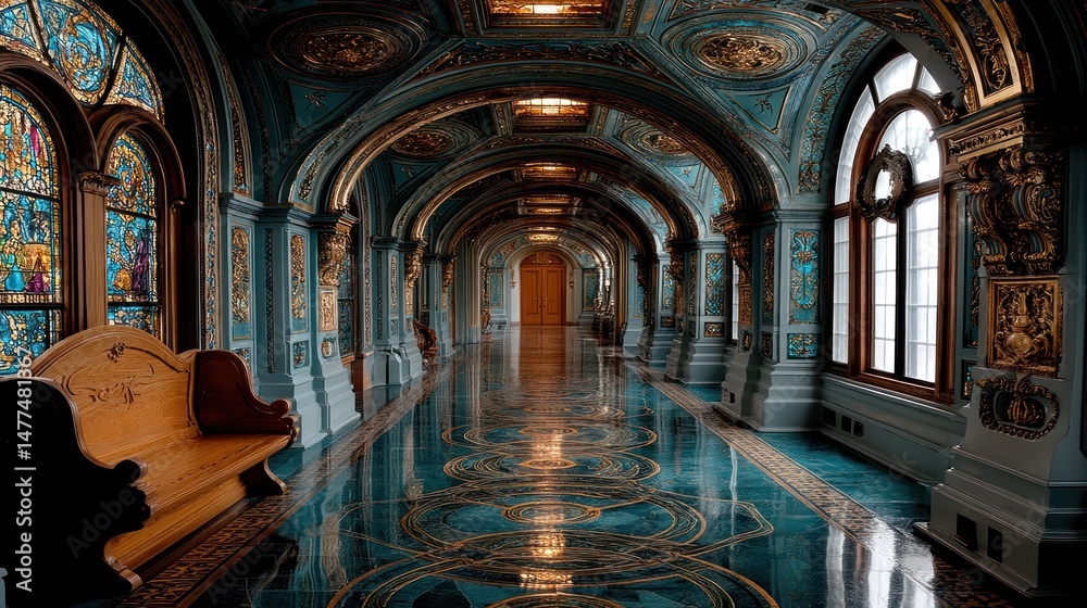 Obraz premium Ornate hallway interior