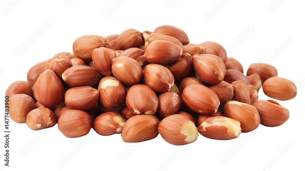 Delicious and Healthy Peanuts on Transparent Background for Nutritious Snack Concept Delicious and Healthy Peanuts on Transparent Background for Nutritious Snack Concept