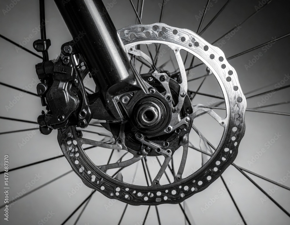 Obraz premium Close Up Bicycle Disc Brake System