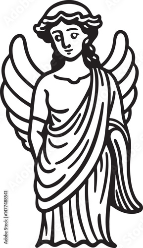 Wallpaper Mural Peaceful flying dove with olive branch illustration ideal for hope, freedom, and spiritual artwork Torontodigital.ca