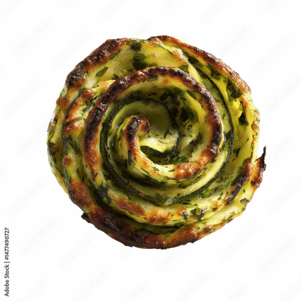 Obraz premium Baked Zucchini Rose with Herbs