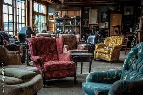 Cozy Vintage Lounge with Armchairs