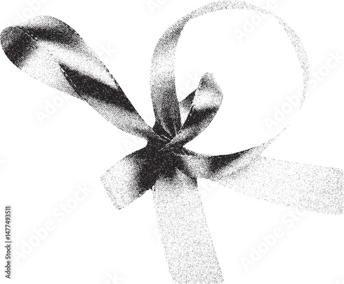 Black and white halftone wave pattern vector abstract textured background photocopy effect grainy grunge stippled distressed vintage backdrop dotted swirl noise stipple old photo copy screen print