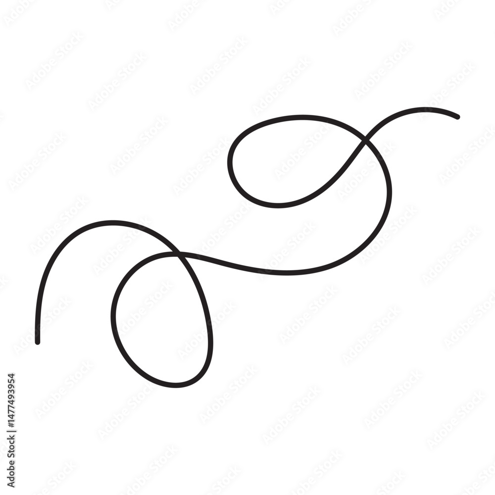Obraz premium Line Shapes . Dynamic Squiggles, Swirls and Spiral Ribbons. vector illustration . EPS 10/AI