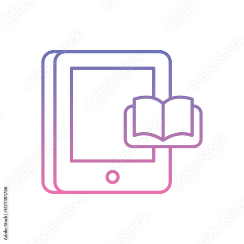 E-Reader Icon vector stock illustration