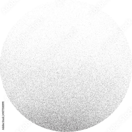 Black and white Xerox effect vector circle grainy texture overlay distressed stipple grunge background monochrome gritty noise vintage grain abstract backdrop speckles stippled halftone dotted