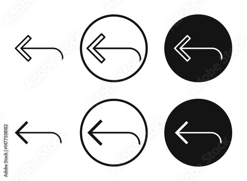 Send back icons in line art painting concept