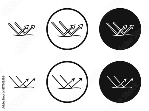 Reflect icons in line art painting concept