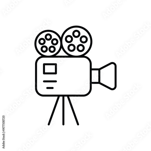 Video Camera Icon vector stock illustration