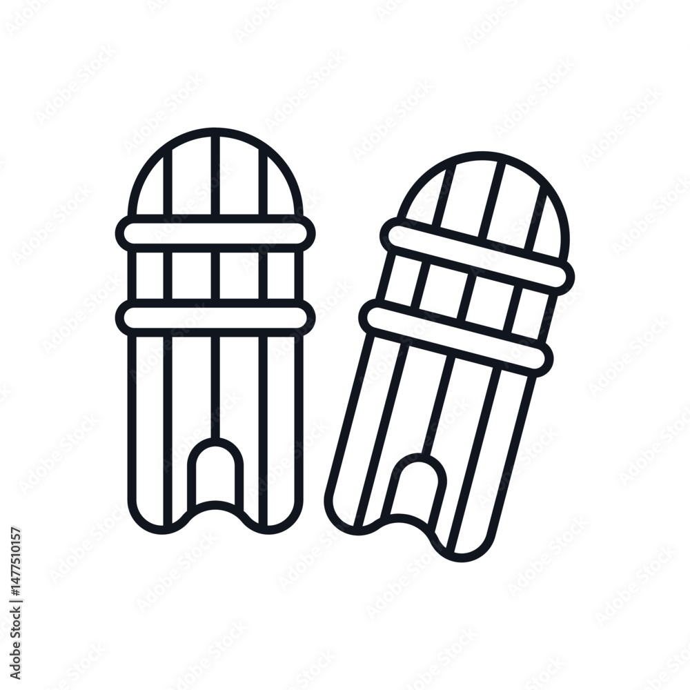 Fototapeta premium Cricket Pads Vector icon