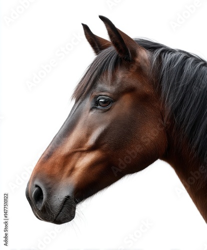 Elegant Brown Horse with Black Mane photo