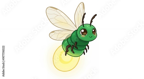 Cute firefly illustration