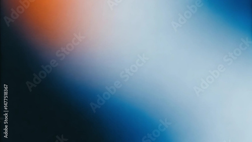Abstract colorful gradient background with blended orange blue and white hues for design