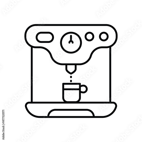 Coffee Maker Icon vector stock illustration