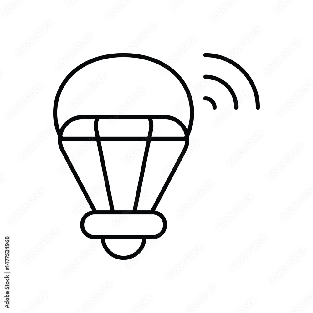 Smart Light Bulb Icon vector stock illustration Smart Light Bulb Icon vector stock illustration