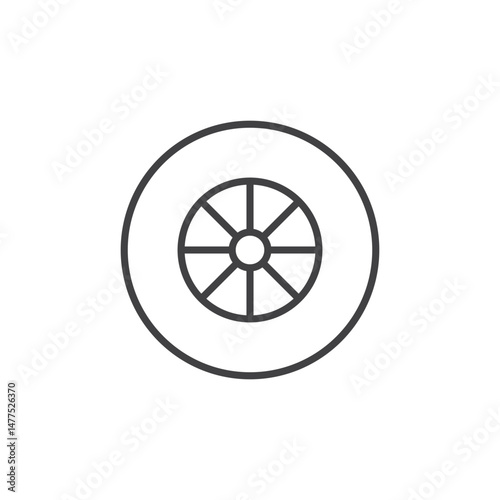 Tire Icon. symbol for mobile concept and web design.