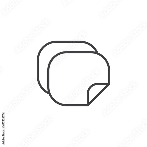 Sticker Icon. symbol for mobile concept and web design.