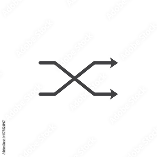 Shuffle Icon. symbol for mobile concept and web design.