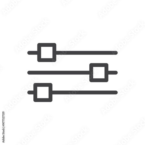 Settings sliders Icon. symbol for mobile concept and web design.