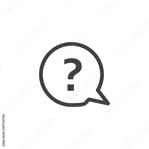 Question Icon. symbol for mobile concept and web design.