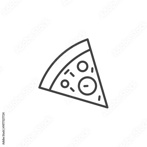 Pizza slice Icon. symbol for mobile concept and web design.