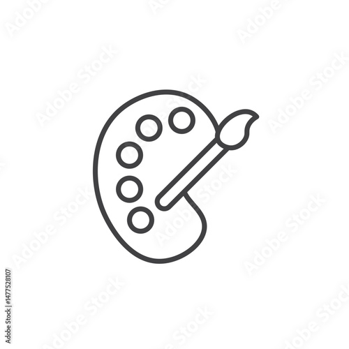 Palette Icon. symbol for mobile concept and web design.