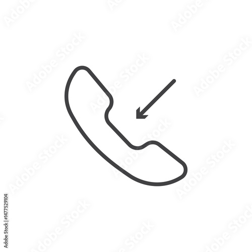 Incoming Call Icon. symbol for mobile concept and web design.