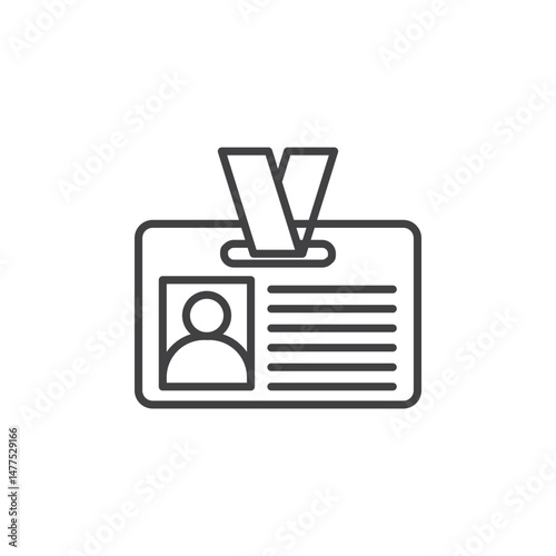Id badge Icon. symbol for mobile concept and web design.