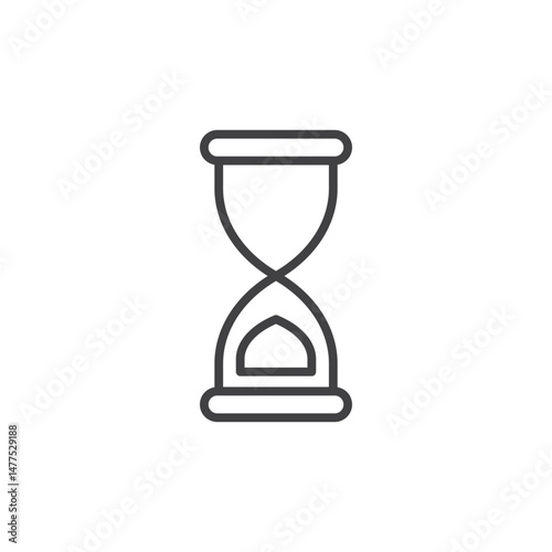 Hourglass end Icon. symbol for mobile concept and web design.