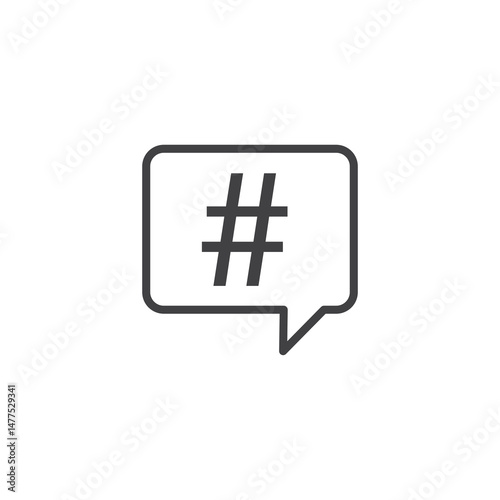 Hashtag Icon. symbol for mobile concept and web design.