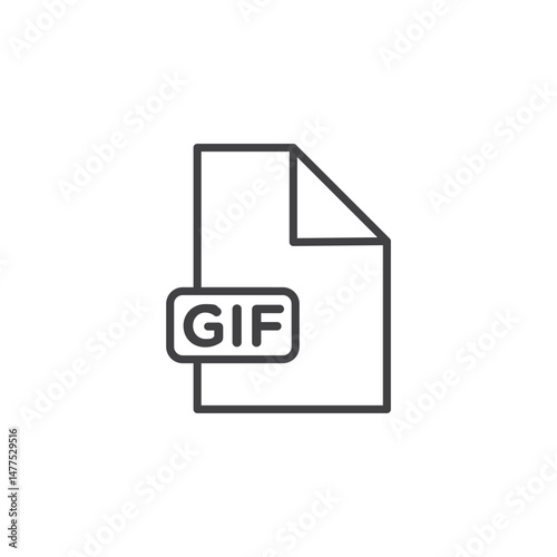 Gif Icon. symbol for mobile concept and web design.