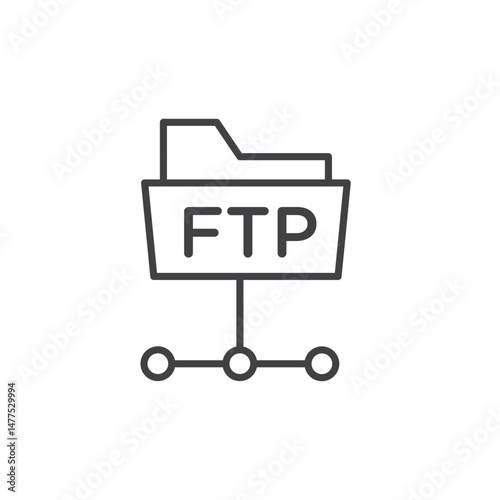 FTP Icon. symbol for mobile concept and web design.