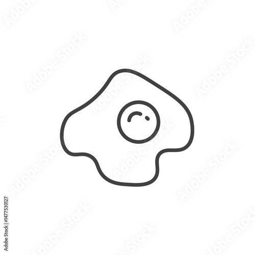 Egg fried Icon. symbol for mobile concept and web design.