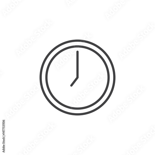 Clock seven Icon. symbol for mobile concept and web design.