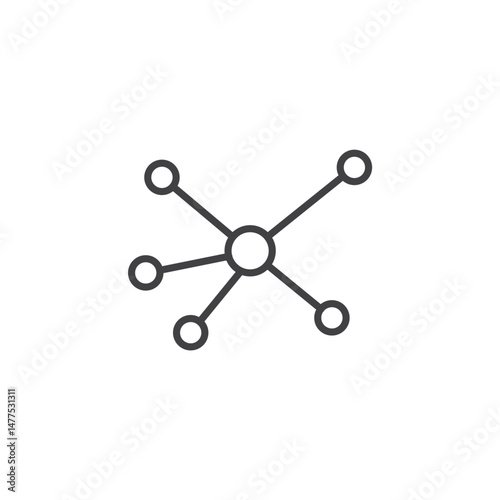 Chart connected Icon. symbol for mobile concept and web design.