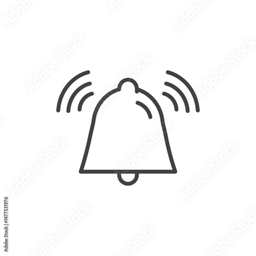 Bell ring Icon. symbol for mobile concept and web design.
