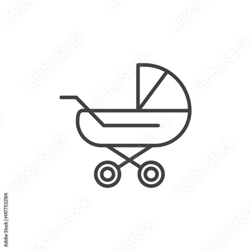 Baby carriage Icon. symbol for mobile concept and web design.