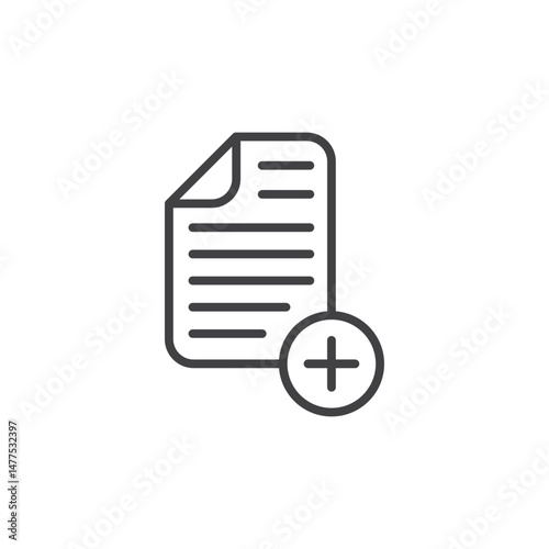 Add document Icon. symbol for mobile concept and web design.