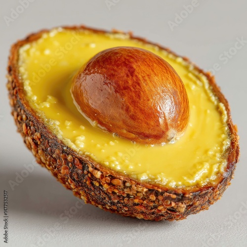Avocado half close up