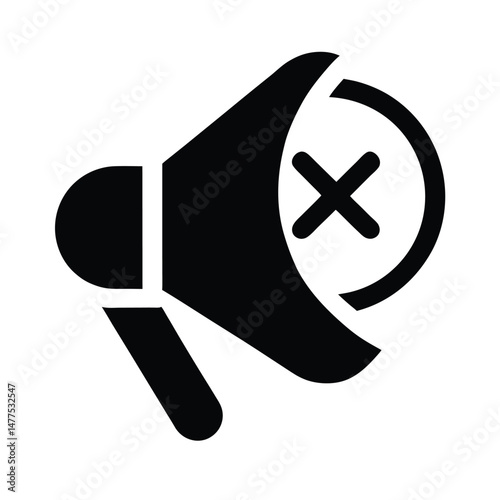 mute icon black silhouette 